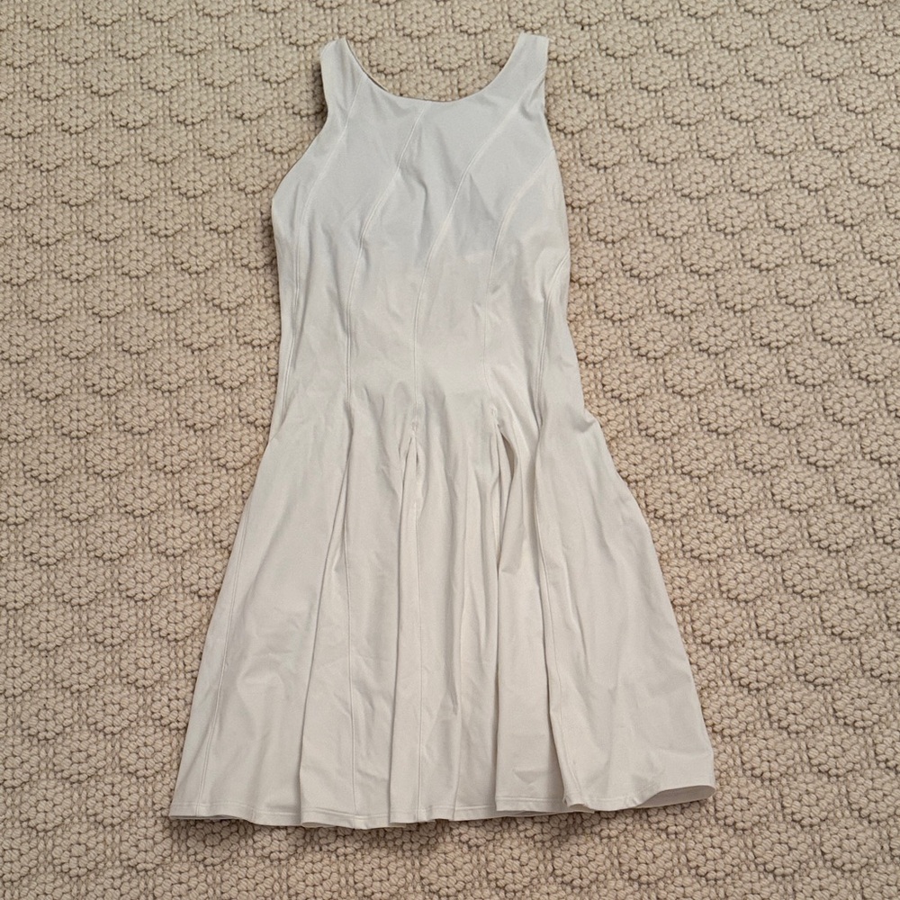 NBW Lululemon White Sleeveless Fit & Flare Tennis Dress